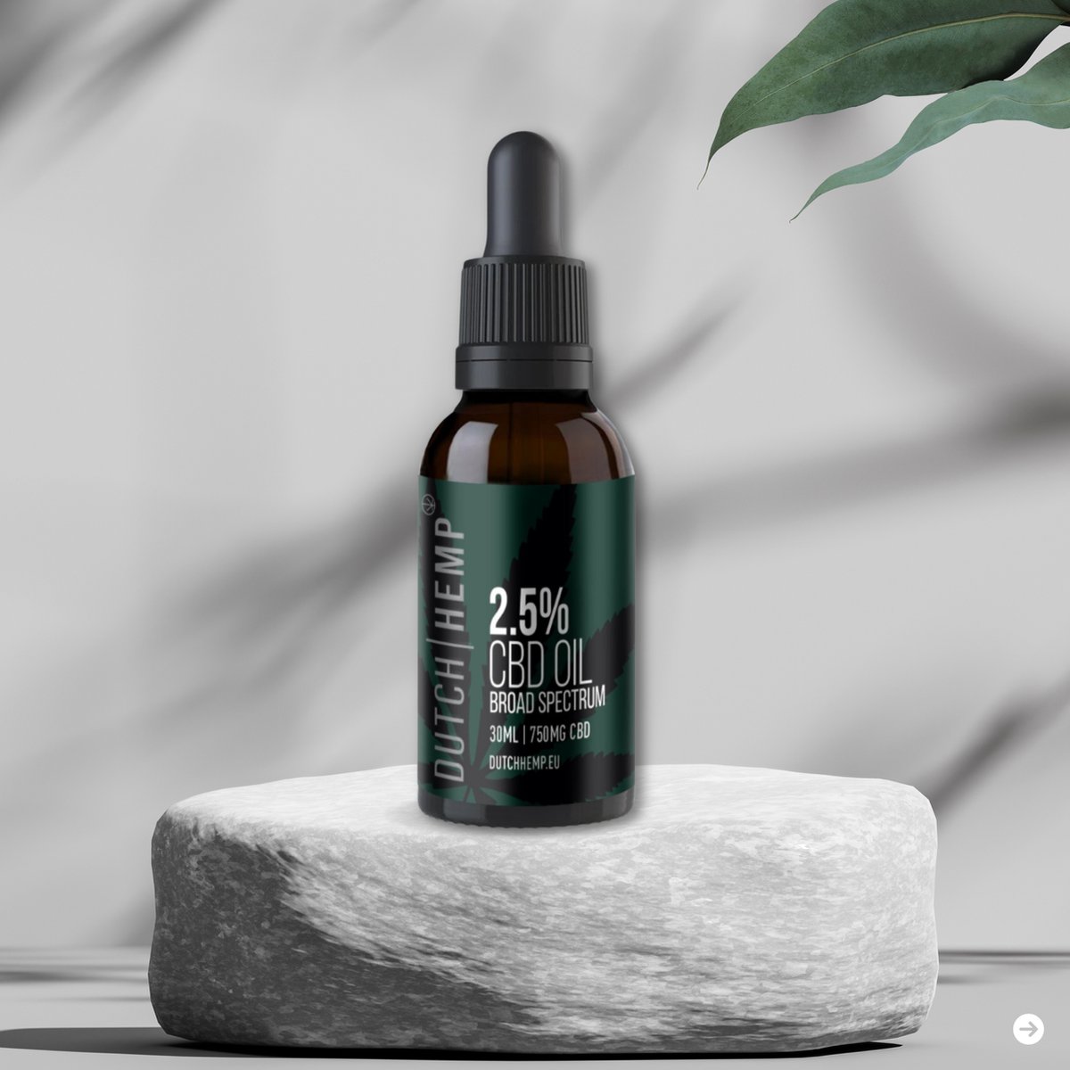 Dutch Hemp CBD-olie 2,5% - 30ml - Broad spectrum
