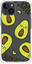 Telefoon Hoesje Geschikt voor iPhone 15 Telefoonhoesje met transparante rand Avocado Singing
