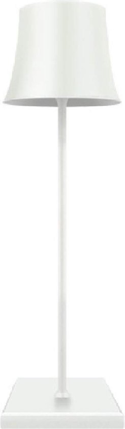 Sfeerverlicht® Tafellamp Oplaadbaar - Dimbaar LED - Draadloos - Voor Binnen & Buiten - Ø 12 cm - Wit