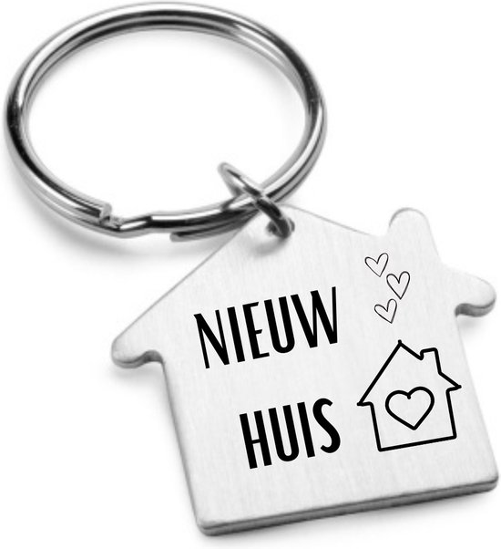 Foto: Akyol housewarming cadeau sleutelhanger huis nieuwe woning cadeau nieuw huis cadeau kleinigheidje cadeau voor een nieuw huis samenwonen cadeau housewarming pakket 6 x 9 cm