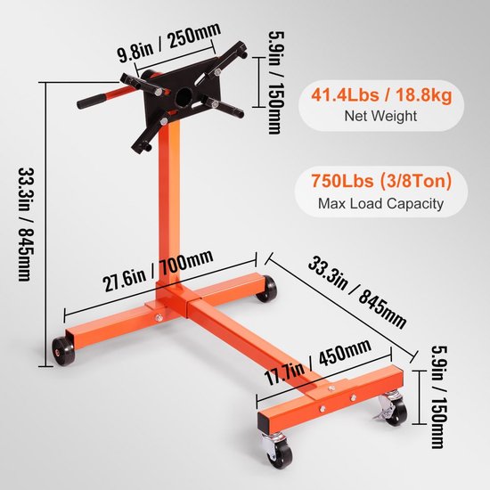MaxAwe 1 paar ronde U-motorstandaard, achterstandaard, klauwopname, motorstandaard achter, vorkopname voor montagestandaard, draaggewicht tot 400 kg, adapter voor haken, motoraccessoires