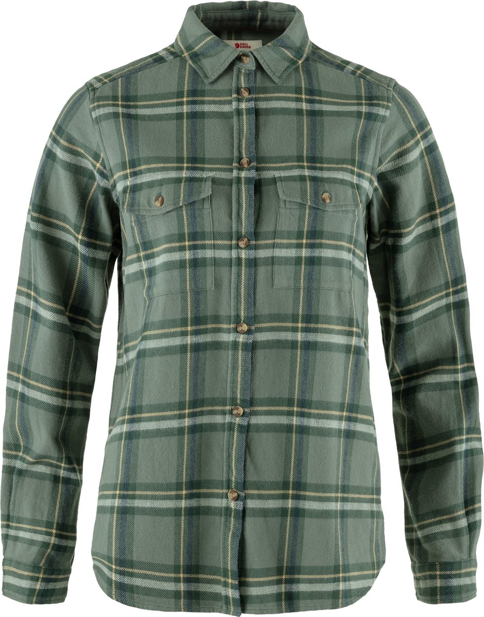 FJALLRAVEN Övik heavy flannel shirt vrouwen p. Groen