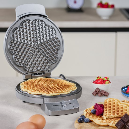 Princess Wafelijzer Hartvormig -10 Wafels - 1200W