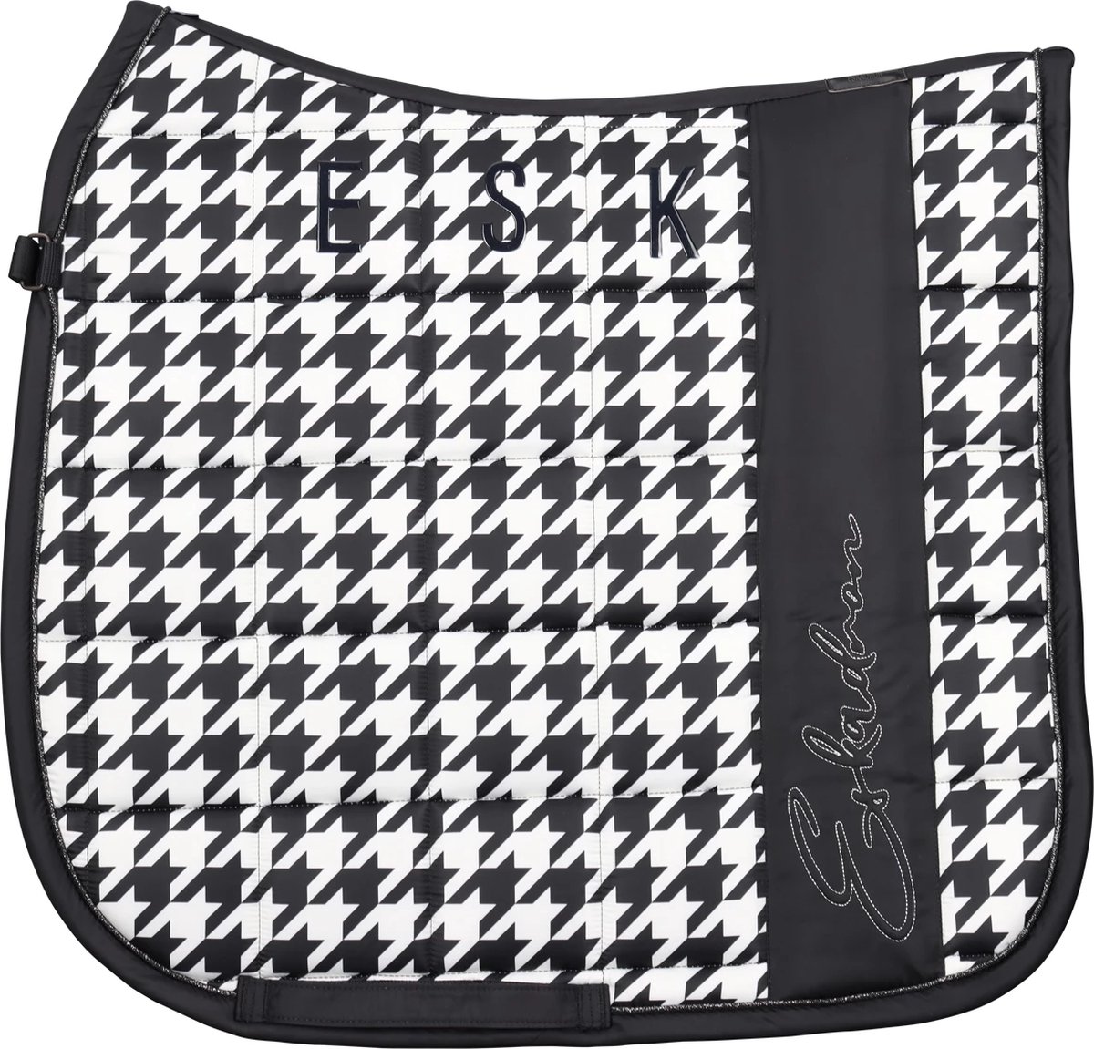 Eskadron Zadeldek Essence Big Square Glossy Zwart-wit - veelzijdigheid Paard