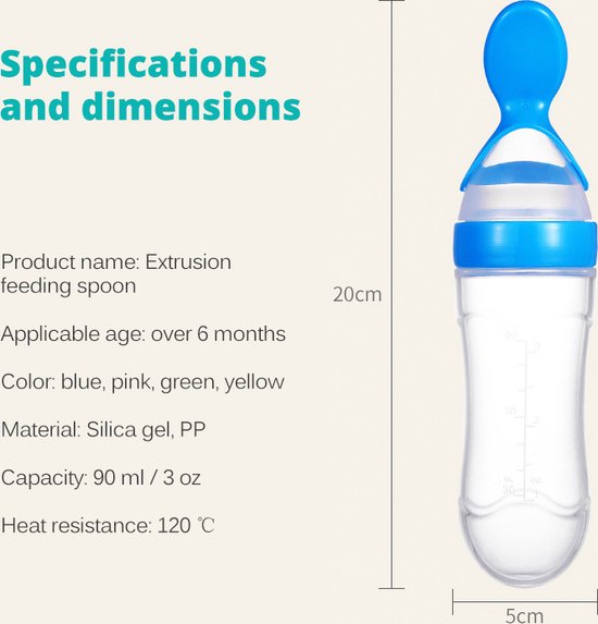 Babyflesje - Zuigfles Lepel Melk Fles Baby Training Feeder Voedingssupplement Voedsel Feed Lepel Baby Gadgets Bpa Gratis