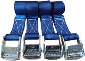 BCF-Products Sjorbanden - Spanbanden -25 mm breed - 0,55 meter - 4 stuks - Blauw