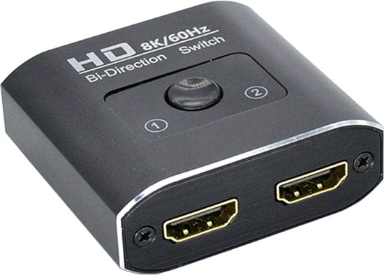 Bidirectionele 8K HDMI Switch - HDMI actieve splitter - 8K - Zwart - Provium