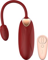 Viotec Oliver - Vibromasseur - Vibromasseur portable avec télécommande - Or et Vin Rouge - Siliconen Luxueusement Doux