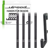ULROAD pak van 10 haken, geschikt voor IKEA Skadis-ophangbord muur, geschikt voor Skadis-accessoires wand beugelplaat.