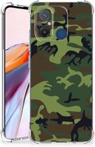 Smartphone hoesje Xiaomi Redmi 12C Anti-shock Hoesje met foto met transparante rand Camouflage