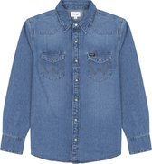 WRANGLER 27MW ICON MID STONE REGULAR DENIM SHIRT-HEREN