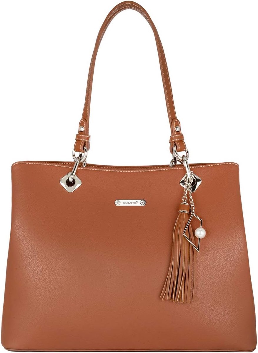 Grand sac cabas simili-cuir souple et anses tissu grand fermoir zip pour  femme 0923511