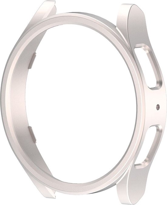 Hoesje Geschikt voor Samsung Galaxy Watch 6 Classic 43MM - Bumper Case - Wit Grijs