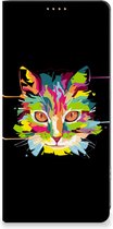 Smartphone Hoesje OPPO Reno8 T 4G Wallet Case Leuke Verjaardagscadeaus Cat Color