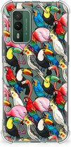 Anti-shock Hoesje met foto Nokia XR21 Telefoon Hoesje met doorzichtige rand Birds