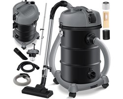 MASKO® Alleszuiger 6IN1 Nat- en Droogzuiger 2300W + stopcontact, Blaasfunctie, Droog- & natzuigen | Industriële stofzuiger vuilreservoir 30L Bouwstofzuiger - Grijs