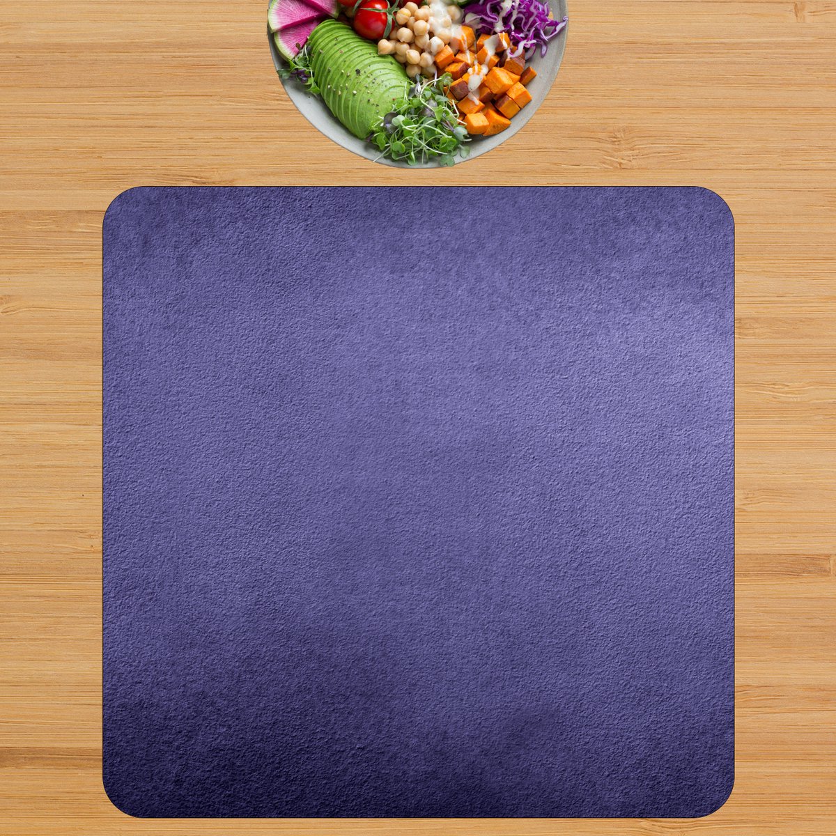 Luxe Placemat - Paarse Vegen Achtergrond - Set van 1 Placemats - 50x50 cm - 2 mm dik Vinyl - Anti Slip - Afneembaar — cadeau in Cadeau-ideeën - foto 3