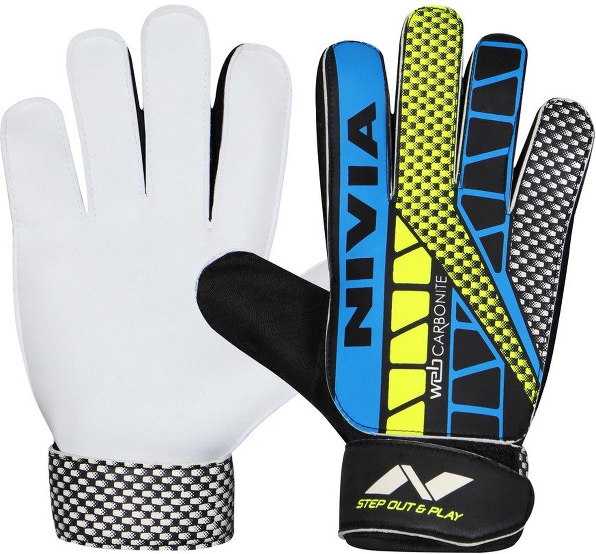 Nivia Carbonite Web 896 Latex Keeperhandschoenen (Multicolor) - Maat S