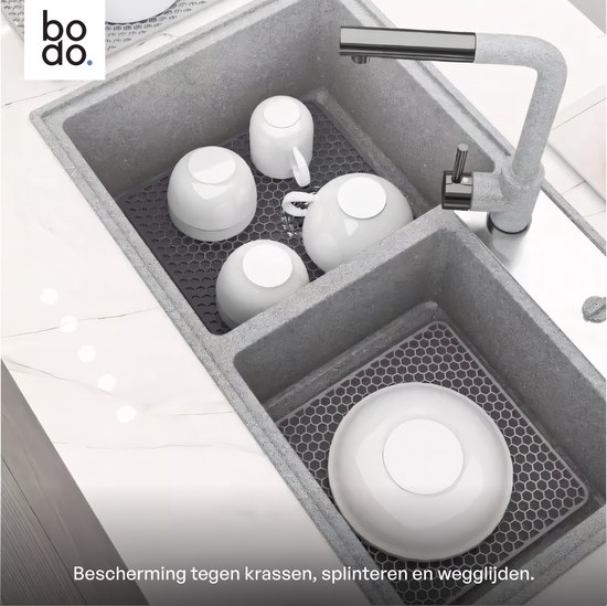 Stenen kraanmat voor keukengootsteen, diatomiet sneldrogende stenen bakje, voorkomt vocht, super absorberende gootsteenbeschermer, spatbescherming voor keuken, badkameraanrecht (Wit 01, 50 x 10 cm