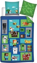 Minecraft - Housse de couette en 100% coton Personnages (140x200cm + 65x65cm)