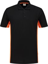 Tricorp Poloshirt Bicolor 202004 Zwart/Oranje - Maat L