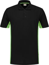 Tricorp Poloshirt Bicolor 202004 Zwart/Lime - Maat 3XL