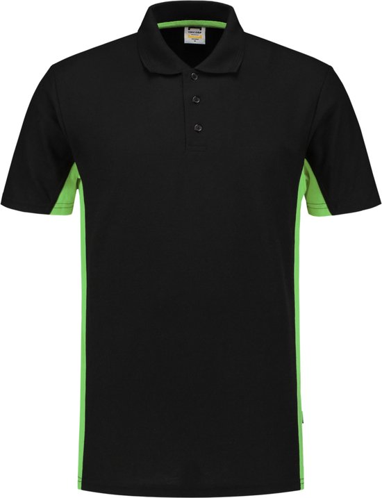 Tricorp Poloshirt Bicolor 202004 Zwart/Lime - Maat 3XL