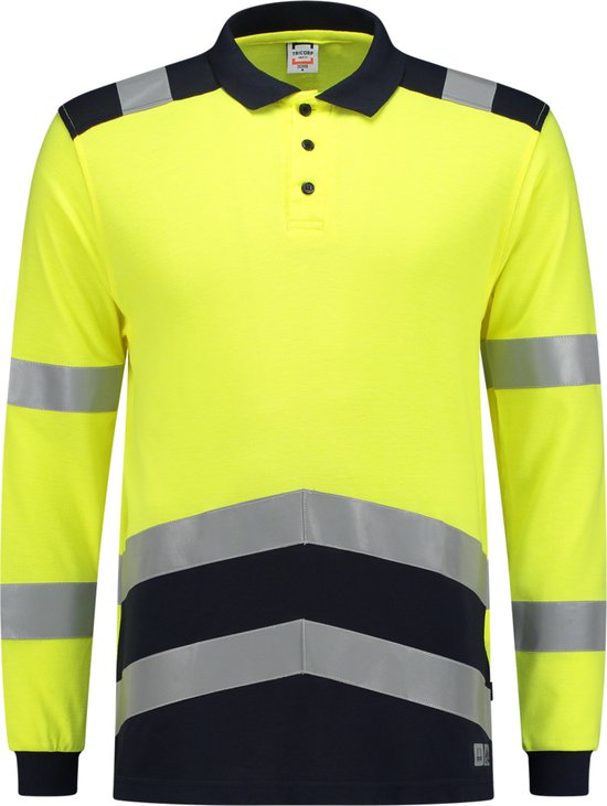 Tricorp 203003 Poloshirt Multinorm Bicolor - Fluo Geel/Inkt - 3XL