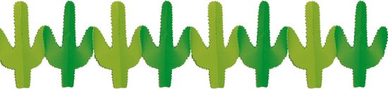 Mexicaanse Western Cactus thema - feest slingers - 300 cm - Papier - Brandvertragend - groen - versiering
