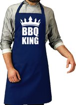 Tablier de barbecue / tablier de cuisine BBQ King bleu cobalt pour homme - Tabliers de barbecue