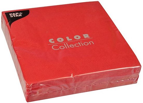 Foto: Servetten 100x rood 40 x 40 cm papier lunch diner servetten feestservetten feest versieringen decoraties
