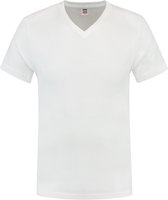 T-shirt Tricorp col V ajusté - Décontracté - 101005 - Blanc - taille XS