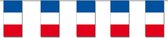 Papieren slinger Frankrijk 4 meter - Franse vlag - Supporter feestartikelen - Landen decoratie/versiering