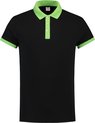 Tricorp polo bi-color fitted zwart-lime PBF 210 maat L