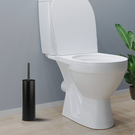 Vannons - Toiletborstel - WC Borstel met Houder - Staand en Hangend - Zwart - Vannons