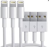 3 stuks iPhone kabel USB Lightning - geschikt voor iPhone 6, 7 - oplader - oplaadkabel