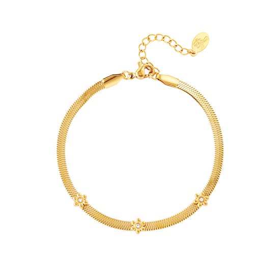 Minnesota Jewellery - Gouden FLOWERPOWER - Armband