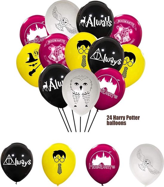 Décorations de Fête D'anniversaire Harry Potter Ballons Bannière de Joyeux  Anniversaire Décorations de Gâteaux Wizard pour Enfants Décoration de
