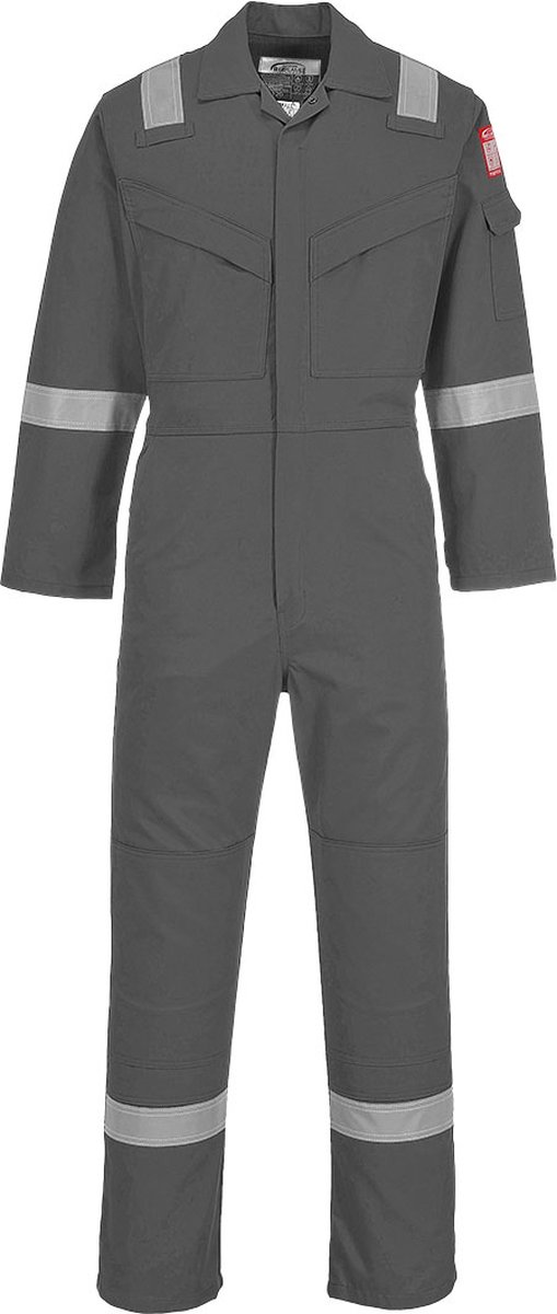 Postwest FR50 Vlamvertragende antistatische overall Grijs Maat 4XL