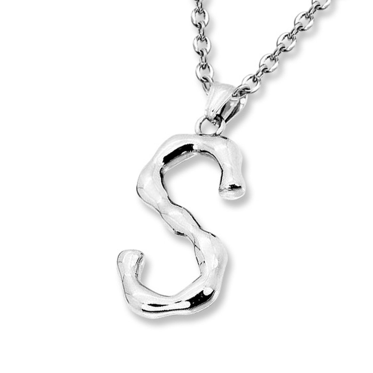 Amanto Ketting Alp - 316L Staal - Letter - Alfabet - 40x22mm - 60cm