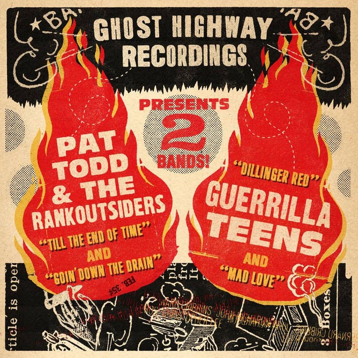 Pat Todd & The Rank Outsiders & Guerilla Teens - Split (LP)