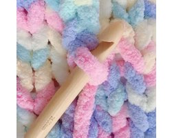 Chunky Wol Unicorn - Multicolor - 100% Polyester Chenille - Blanket Chunky Yarn - 250 g - Breigaren - Giant yarn - 2 cm - dik steek - Super chunky wol - Breigaren - Soft - Fluffy