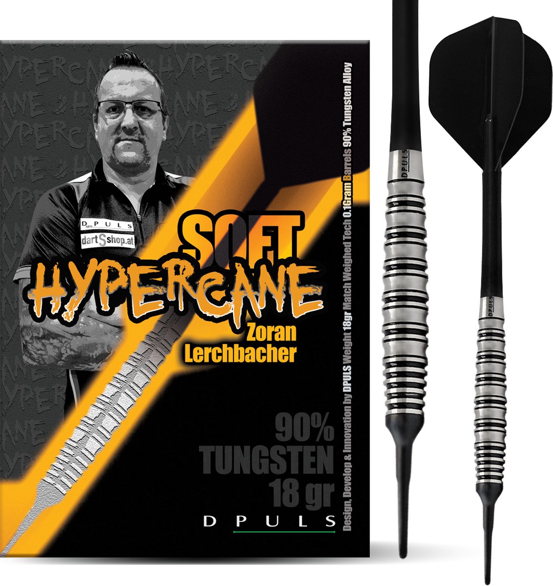 Dpuls Zoran Lerchbacher Hypercane 90% Soft Tip - Dartpijlen - Darts