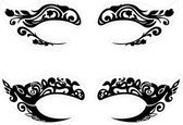 2 sets-Tattoo-Oog-tijdelijk-zwart- thema feest-Charme Bijoux