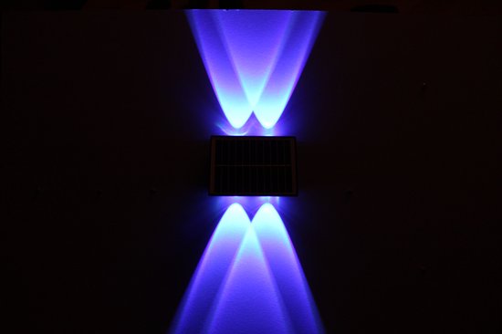 SolarEcoLux RGB Led lamp tuinverlichting solar lamp buitenverlichting wandlamp tuinverlichting zonnepaneel