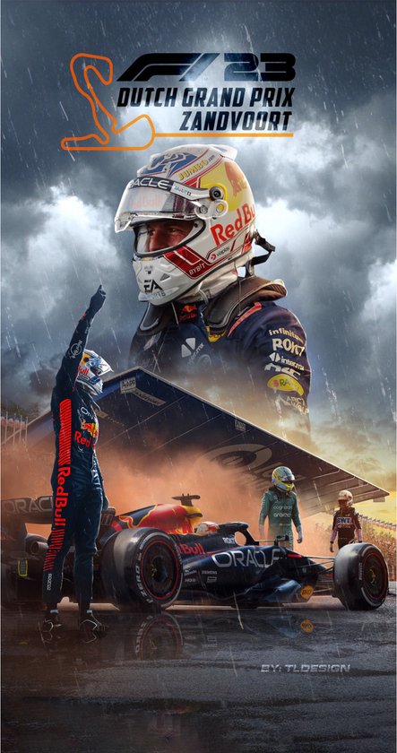 Badhanddoek - Formule 1 - Max Verstappen - Zandvoort 2023 - 70 x 140 cm - MV11