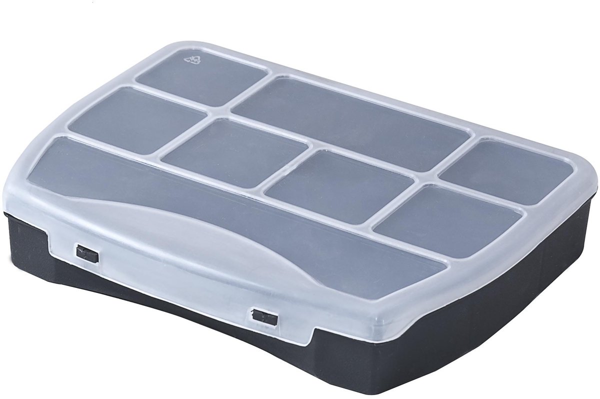 Opbergbox 8 vak 19 x 16 x 4 cm