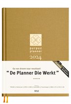 Purpuz Planner 2024 Agenda - Agenda 2024 Volwassenen - Organizer - Planner - Stop Dromen. Start Doen!