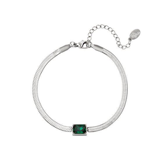 Minnesota Jewellery - GREEN CHARM - Armband - Zilver