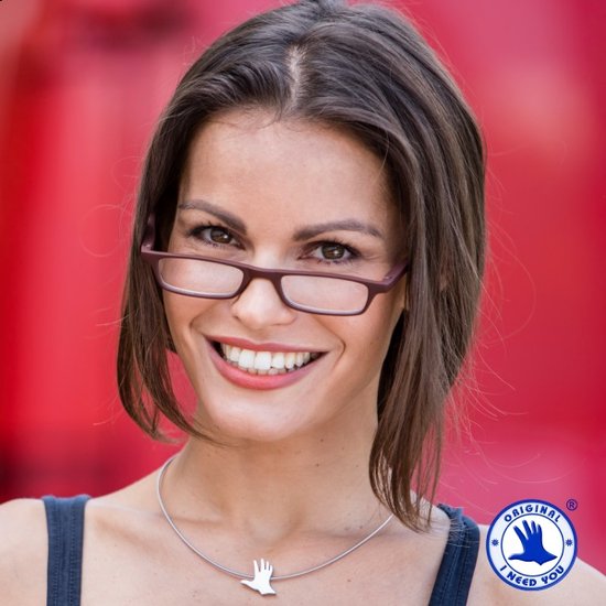 I Need You - The Frame Company Lentilles de contact Lunettes de lecture ZIPPER rouge +1.00 dpt